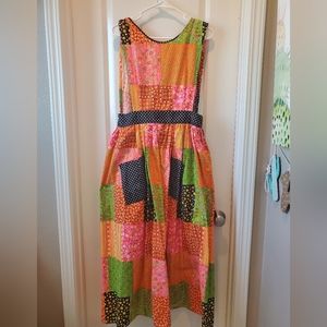 1970's Design House apron dress